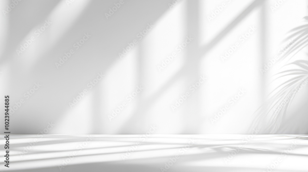 A white room with a large window and a plant in the corner. The room is empty and has a lot of natural light coming in from the window A white room with a large window and a plant in the corner. The room is empty and has a lot of natural light coming in from the window