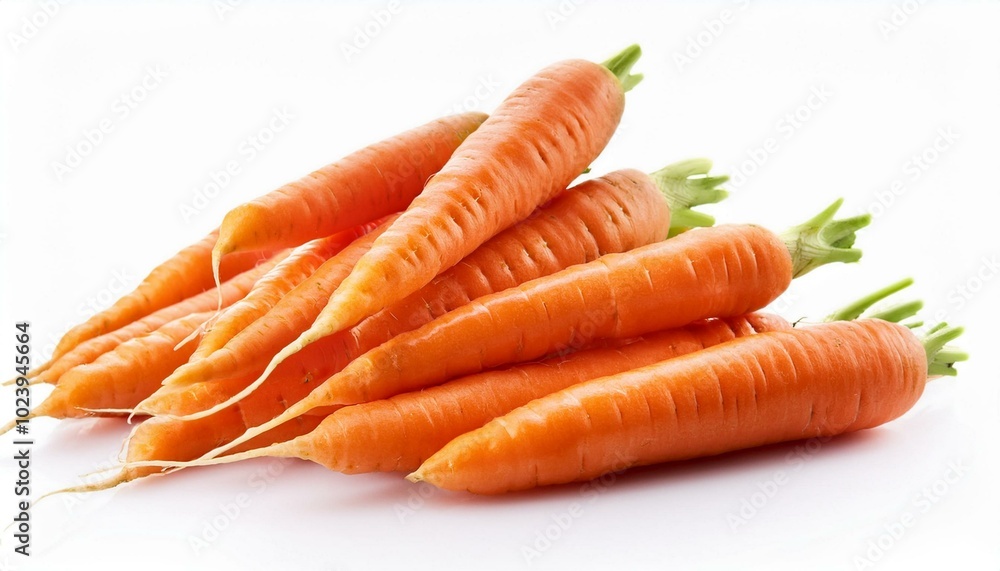 Pile of baby carrots isolated on white Pile of baby carrots isolated on white