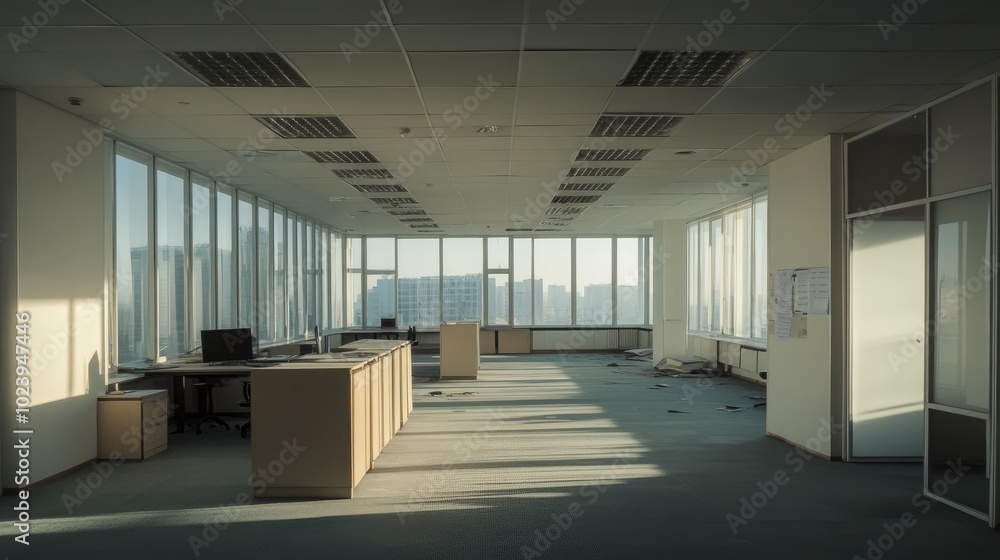 Spacious Empty Office With Natural Light and Windows Spacious Empty Office With Natural Light and Windows