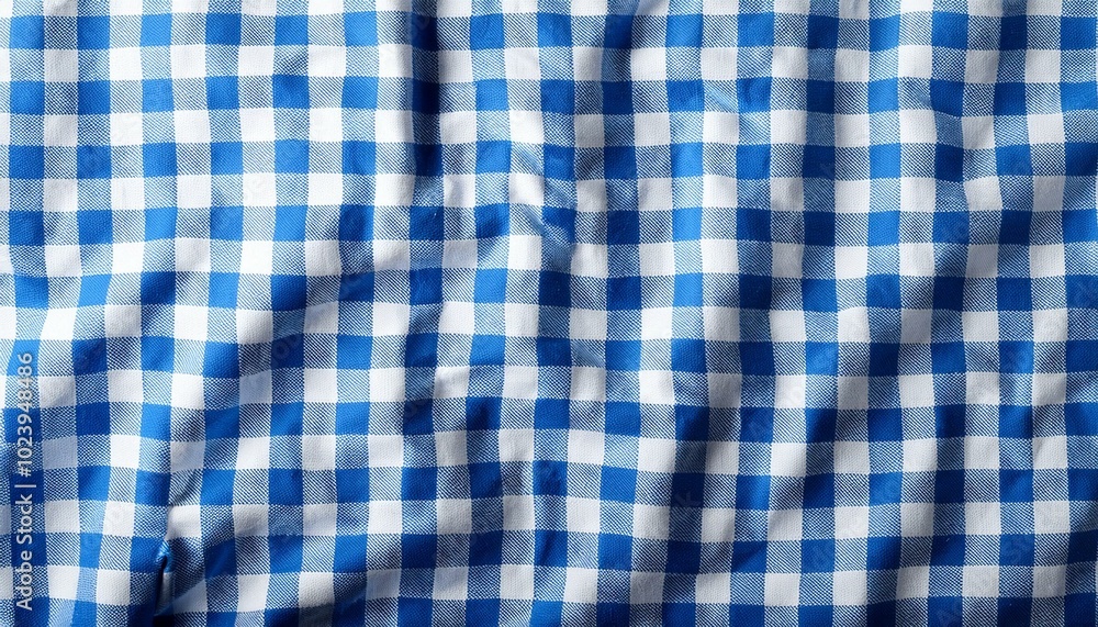 Blue and white checkered tablecloth texture Blue and white checkered tablecloth texture