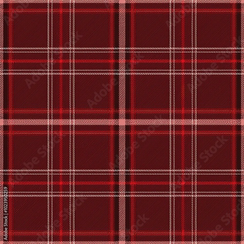 Tartan plaid seamless pattern dark red color background.