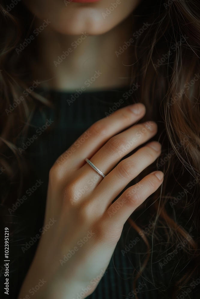 Obraz premium Diamond Ring Hand.