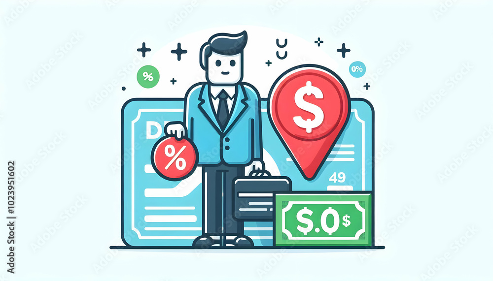 Flat Isolated Discount Sticker and Cash Icon Vector Design for Retail Promotions - Simple, Clean, and Effective Visual for Emphasizing Cost Savings Flat Isolated Discount Sticker and Cash Icon Vector Design for Retail Promotions - Simple, Clean, and Effective Visual for Emphasizing Cost Savings