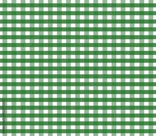 Green tablecloth pattern lines. Gingham seamless pattern. Christmas backgroound. Strokes texture for textile shirt plaid, tablecloth, cloth, blanket, paper, makeup. Checkered print.