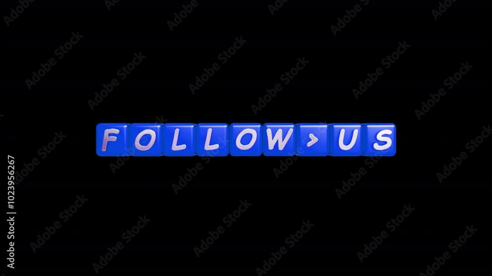 Follow us text animation. 3d animation. creative. transparent background. HD 1920x1080px Follow us text animation. 3d animation. creative. transparent background. HD 1920x1080px