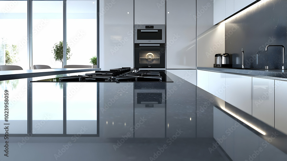 3D High-End Kitchen Concept with Glossy Countertops and Luxury Appliances � Camera Glides Through Sophisticated Culinary Space for Stunning Visuals 3D High-End Kitchen Concept with Glossy Countertops and Luxury Appliances � Camera Glides Through Sophisticated Culinary Space for Stunning Visuals
