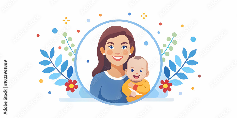 Mother and Baby Sharing a Joyful Smile with Soft Business Background and Copy Space: Blending Family Warmth with Professionalism in Stock Photography Mother and Baby Sharing a Joyful Smile with Soft Business Background and Copy Space: Blending Family Warmth with Professionalism in Stock Photography