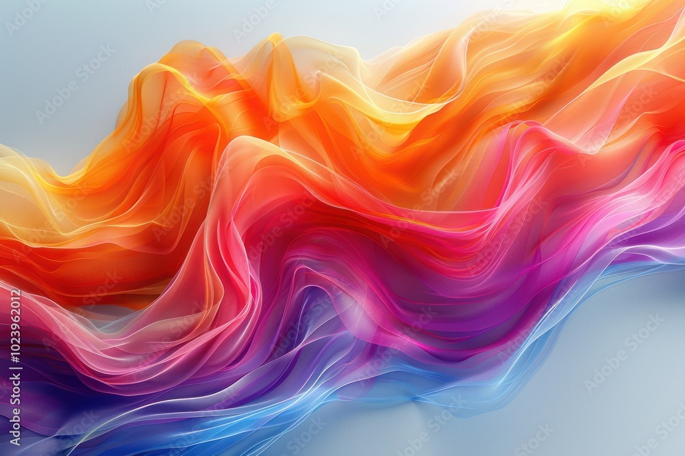 Obraz premium Vibrant 3D Lines in Abstract Composition