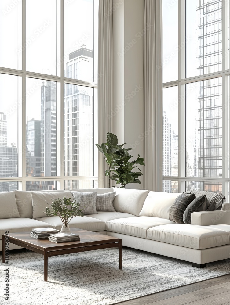 Chic Apartment Living Room with Modern Design Chic Apartment Living Room with Modern Design