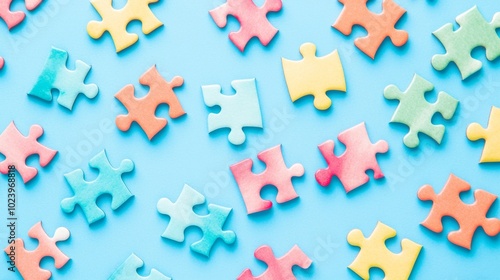 Represents teamwork, strategy, and problem-solving in the form of jigsaw puzzle pieces