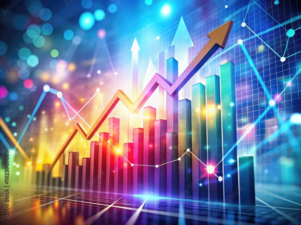 Abstract 3D Financial Chart Illustration with Upward Trend for Economic Growth and Investment Analysis Abstract 3D Financial Chart Illustration with Upward Trend for Economic Growth and Investment Analysis