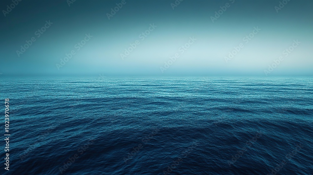 Tranquil Ocean Under a Misty Sky Tranquil Ocean Under a Misty Sky