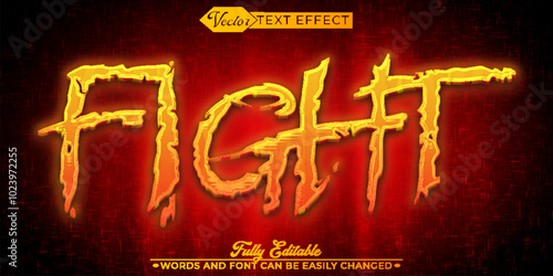 Fight Vector Editable Text Effect Template