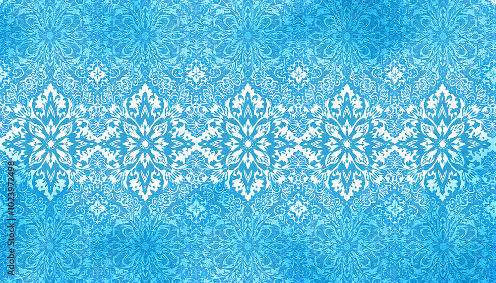Watercolor blue lace pattern isolated with white highlights, png Watercolor blue lace pattern isolated with white highlights, png