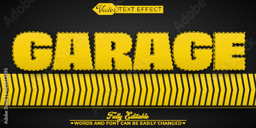 Car Repair Garage Vector Editable Text Effect Template