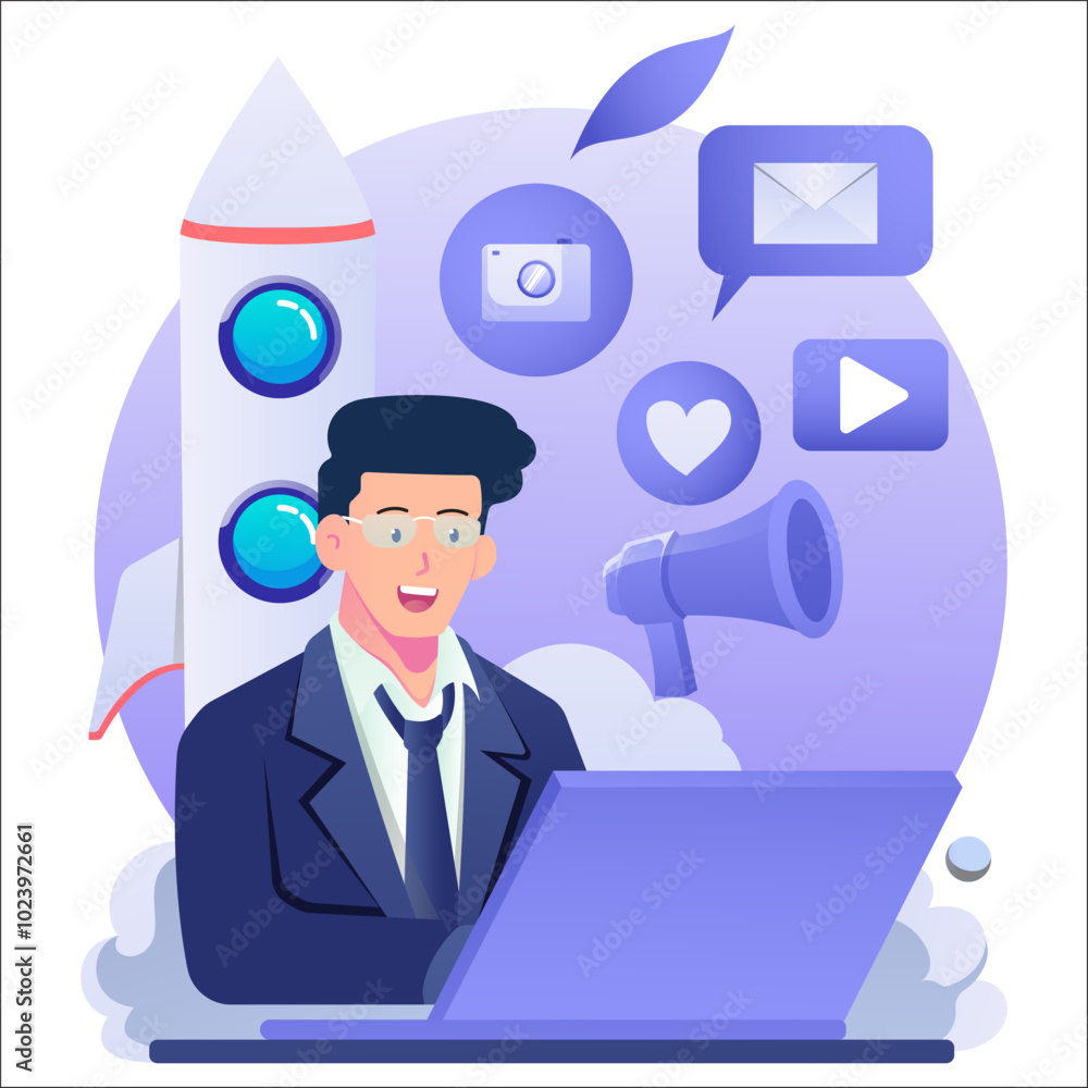 Digital Marketing Illustration Digital Marketing Illustration