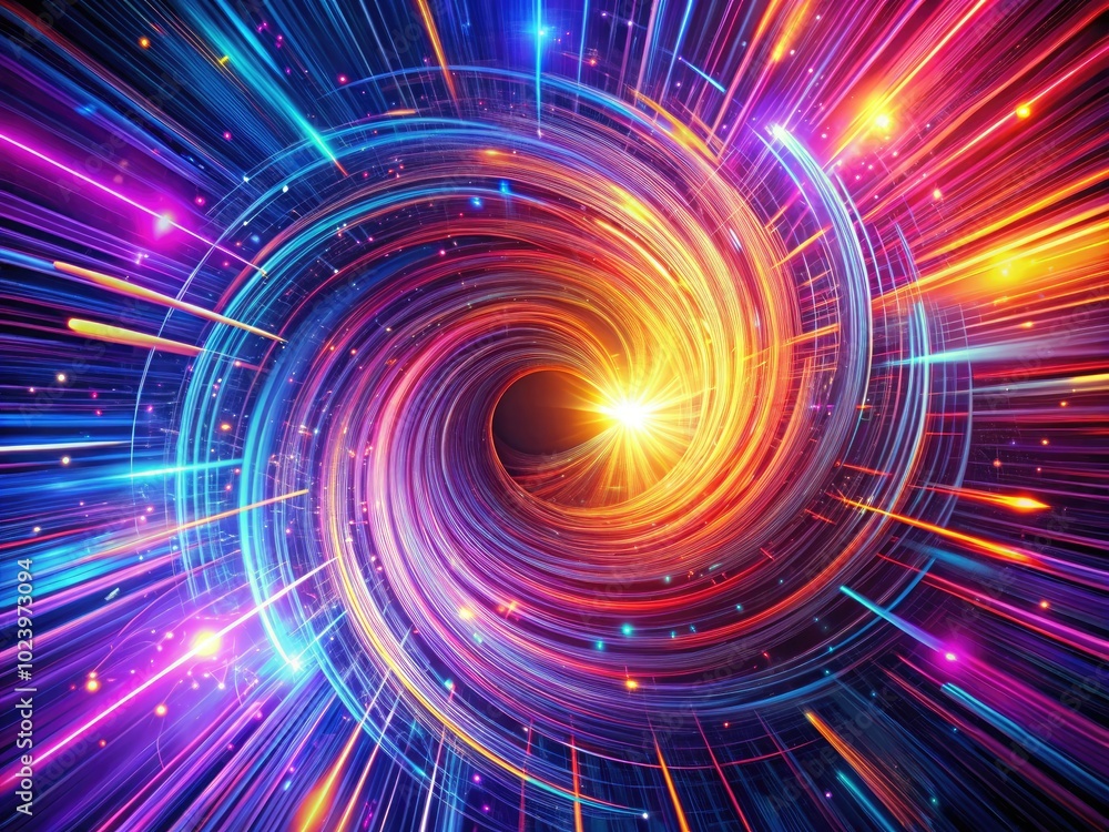 A captivating 3D abstract background depicting a vortex of luminous lines in vibrant ultraviolet tones, resulting in an eye-catching and dynamic visual composition. A captivating 3D abstract background depicting a vortex of luminous lines in vibrant ultraviolet tones, resulting in an eye-catching and dynamic visual composition.