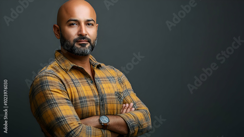 A confident man poses with ...