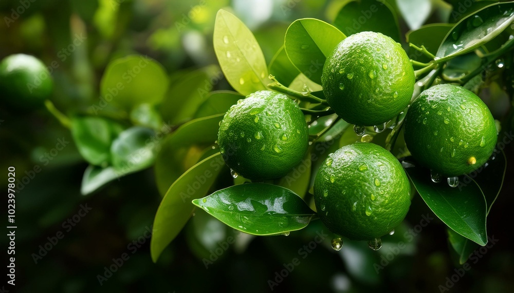 Limes hanging from a tree Limes hanging from a tree
