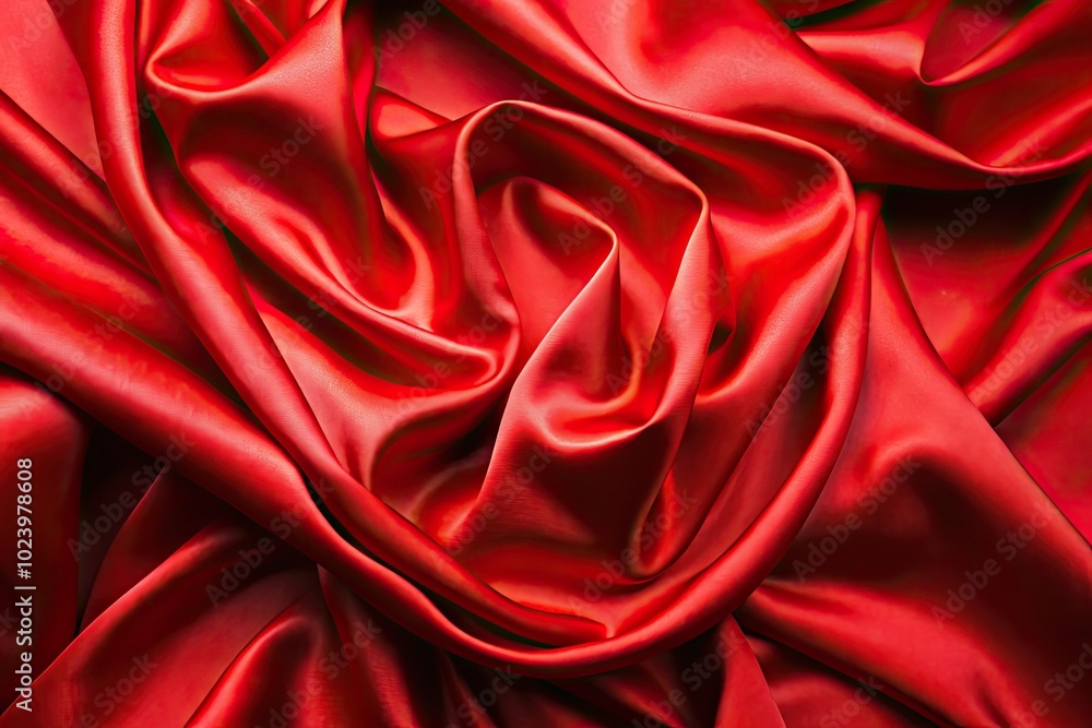 A close examination of plush red silk fabric, revealing its luxurious ripples, exquisite texture, and deep, rich hues that exude an unparalleled sense of sophistication. A close examination of plush red silk fabric, revealing its luxurious ripples, exquisite texture, and deep, rich hues that exude an unparalleled sense of sophistication.