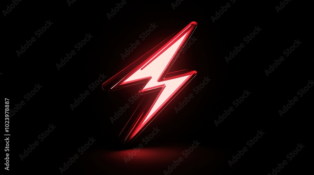 3D Lightning Bolt Icon 3D Lightning Bolt Icon