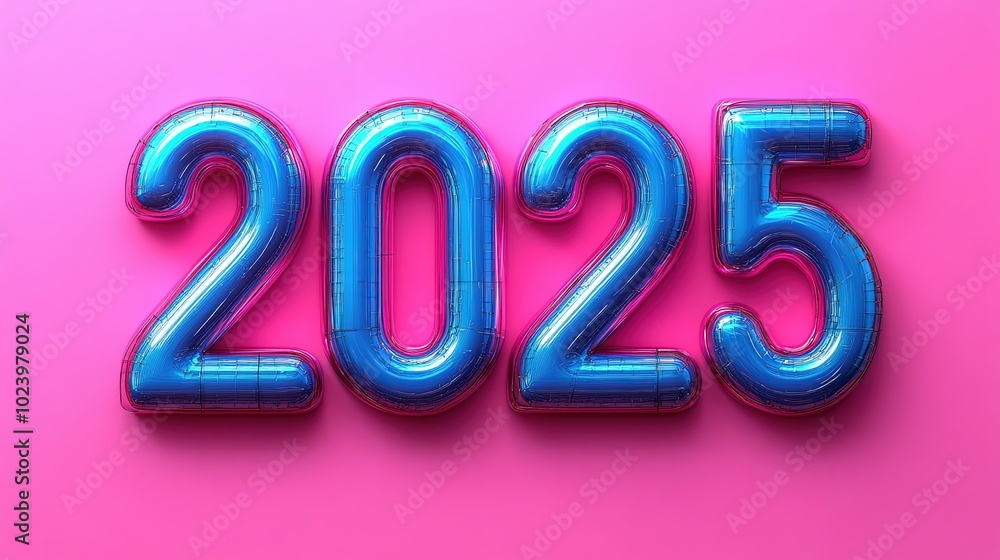 Modern 2025 Number Design with Unique Style Modern 2025 Number Design with Unique Style
