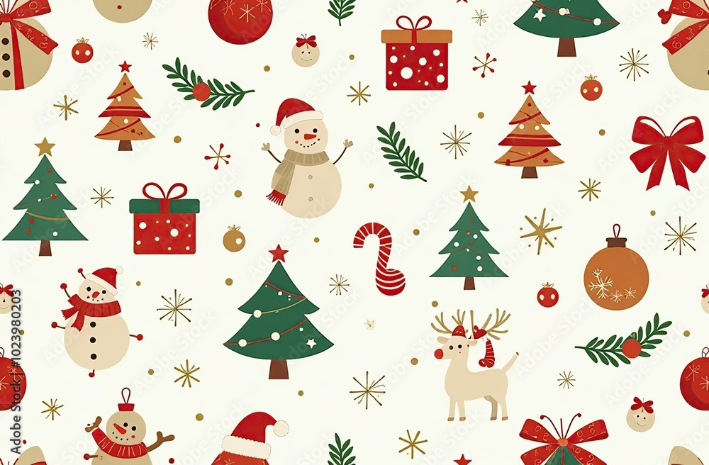 Seamless pattern of Christmas images
Seamless pattern of Christmas images