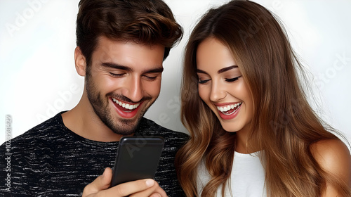 Two smiling individuals enj...