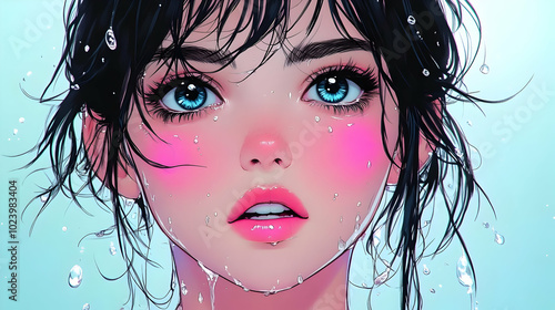 A close-up portrait of a yo...