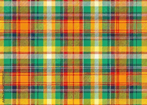 Colorful Plaid Pattern for Food Photography Backdrops and Textures