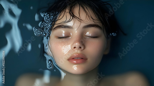 A serene portrait of a pers...