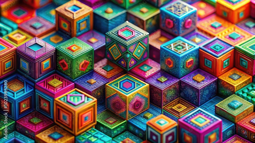 Cubes Seamless Pattern in Macro Photography for Abstract Backgrounds and Textures Cubes Seamless Pattern in Macro Photography for Abstract Backgrounds and Textures