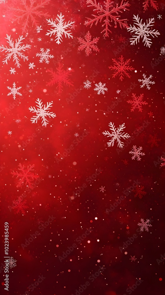 Red christmas background with snowflakes Red christmas background with snowflakes