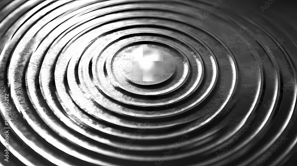 Abstract image of a shiny brushed metal surface with a circular brushed pattern. Metal Engraving. Illustration Abstract image of a shiny brushed metal surface with a circular brushed pattern. Metal Engraving. Illustration