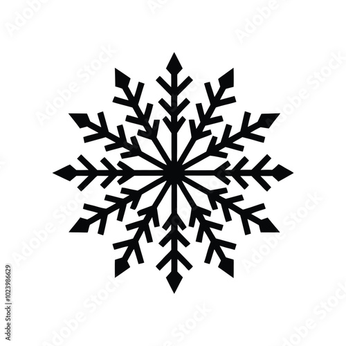 Beautiful snowflake vector illustration perfect for winter designs, prints, and holiday.