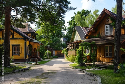 Beautiful alley in the old town of Riga, Latvia.