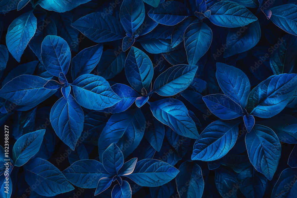 bush with unique blue leaves and a conceptual design bush with unique blue leaves and a conceptual design