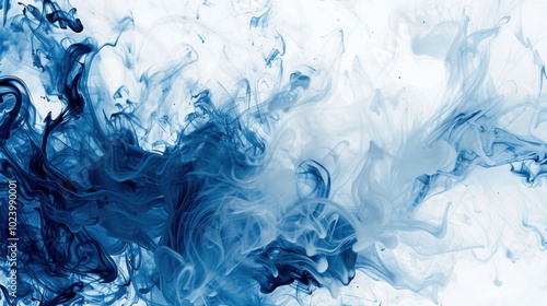Wallpaper Mural Abstract Blue and White Smoke Waves for Art Projects Torontodigital.ca