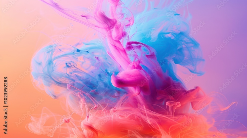 Fototapeta premium Vibrant Swirls of Color in Abstract Form