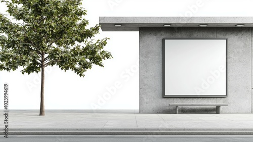 Billboard Mockup. Isolated PNG, design template. Advertisement or project object.