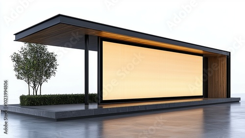 Billboard Mockup. Isolated PNG, design template. Advertisement or project object. photo