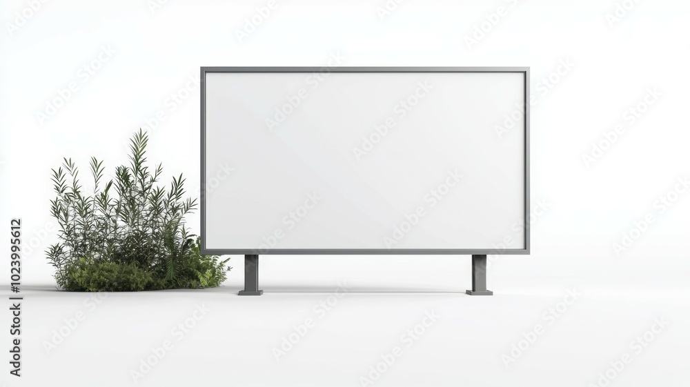 Obraz premium Billboard Mockup. Isolated PNG, design template. Advertisement or object for a project.