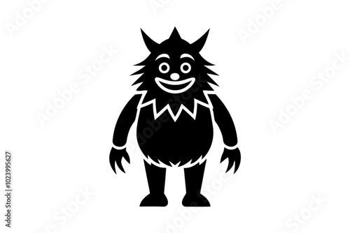 Norwegian Troll Silhouette Vector Illustration