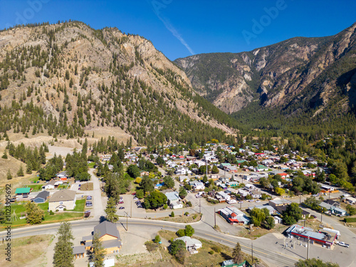 Hedley British Columbia Canada Similkameen Valley Aerial photo