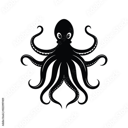 Vibrant octopus vector illustration perfect for ocean-themed designs and creative projects. photo