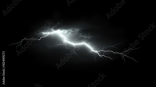 White lightning on black photo