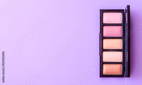 Isolated makeup eye shadow pallet against , Generative AI