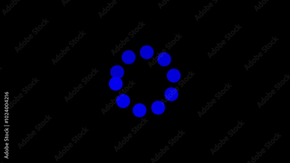 abstract refresh icon glowing animation on black background abstract refresh icon glowing animation on black background