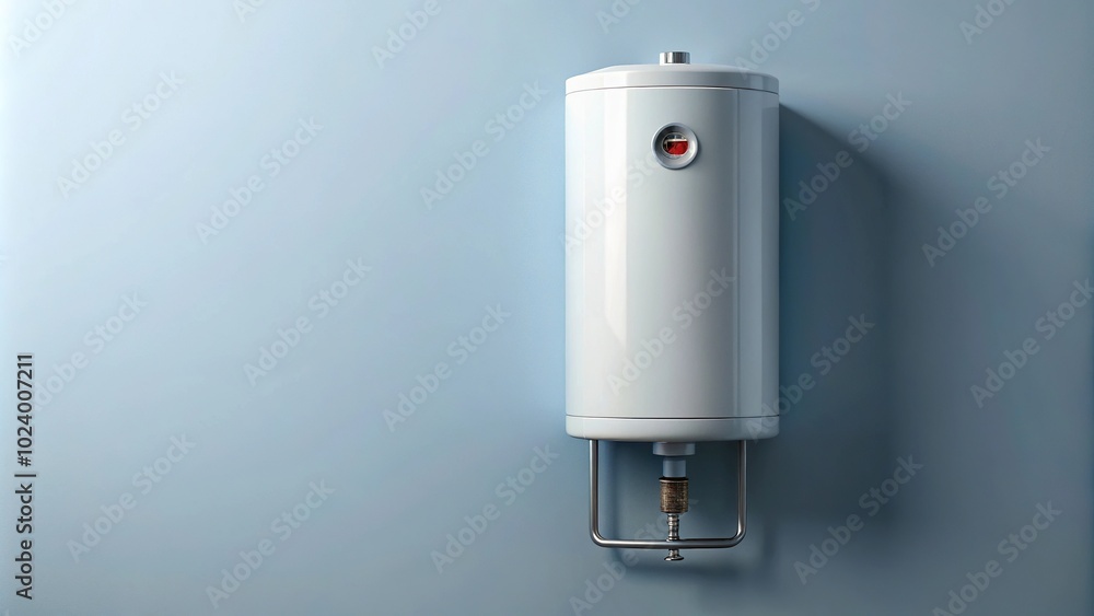 High angle view of a modern hot water electric boiler water heater High angle view of a modern hot water electric boiler water heater