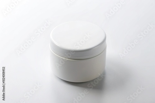 Wallpaper Mural High angle view of a white cosmetic container on white background mockup Torontodigital.ca